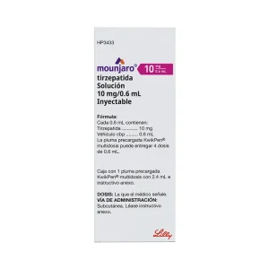 Mounjaro 10 mg/ 0.6mL | Tirzepatida | Solución inyectable | Laboratorio Eli lilly