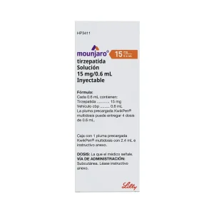 Mounjaro 15 mg/ 0.6mL | Tirzepatida | Solución inyectable | Laboratorio Eli lilly