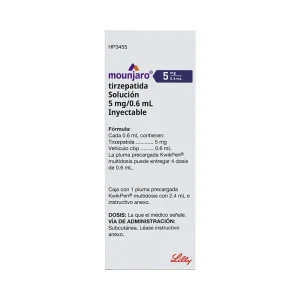 Mounjaro 5 mg/ 0.6mL | Tirzepatida | Solución inyectable | Laboratorio Eli lilly