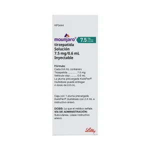 Mounjaro 7.5 mg/ 0.6mL | Tirzepatida | Solución inyectable | Laboratorio Eli lilly